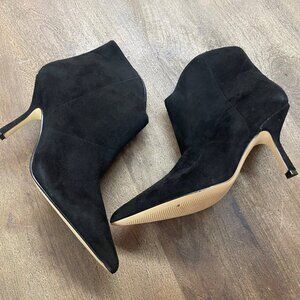 Marc Fisher Heels Ankle Boots Womens Size 6 Black Suede‎ Chic Formal Work